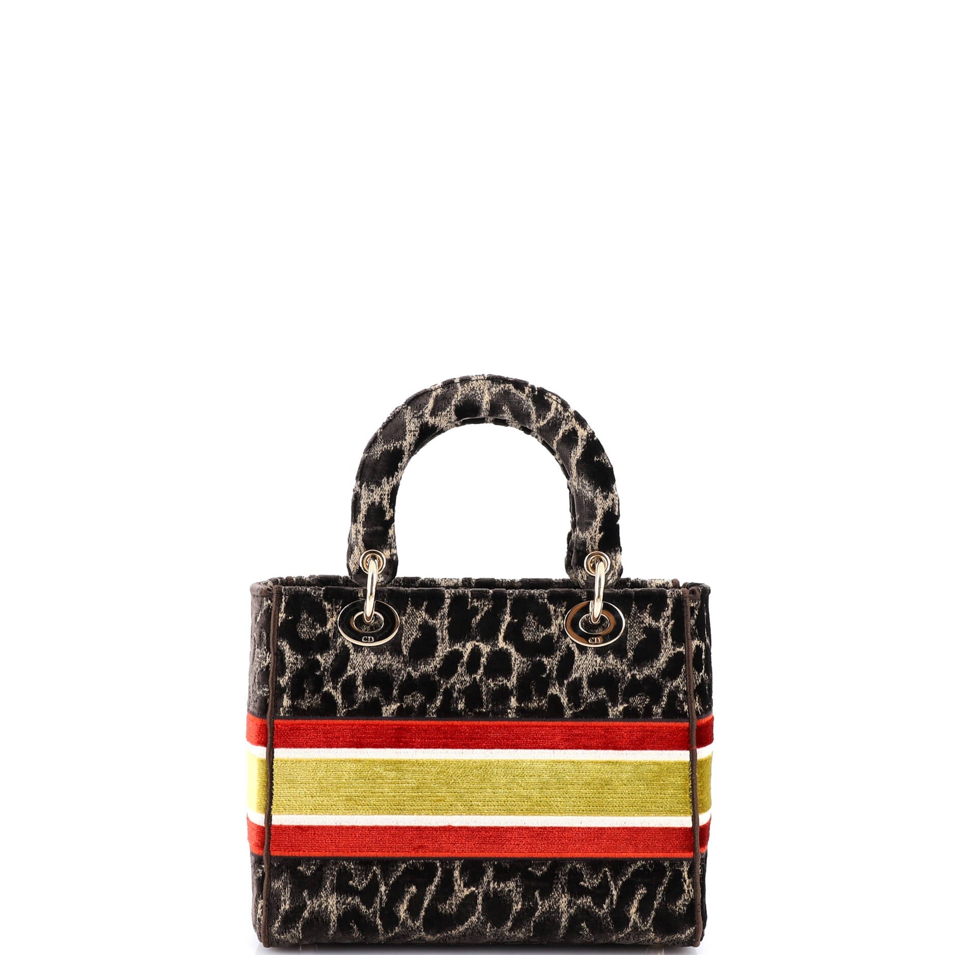 Lady D-Lite Bag Mizza Embroidered Velvet Medium