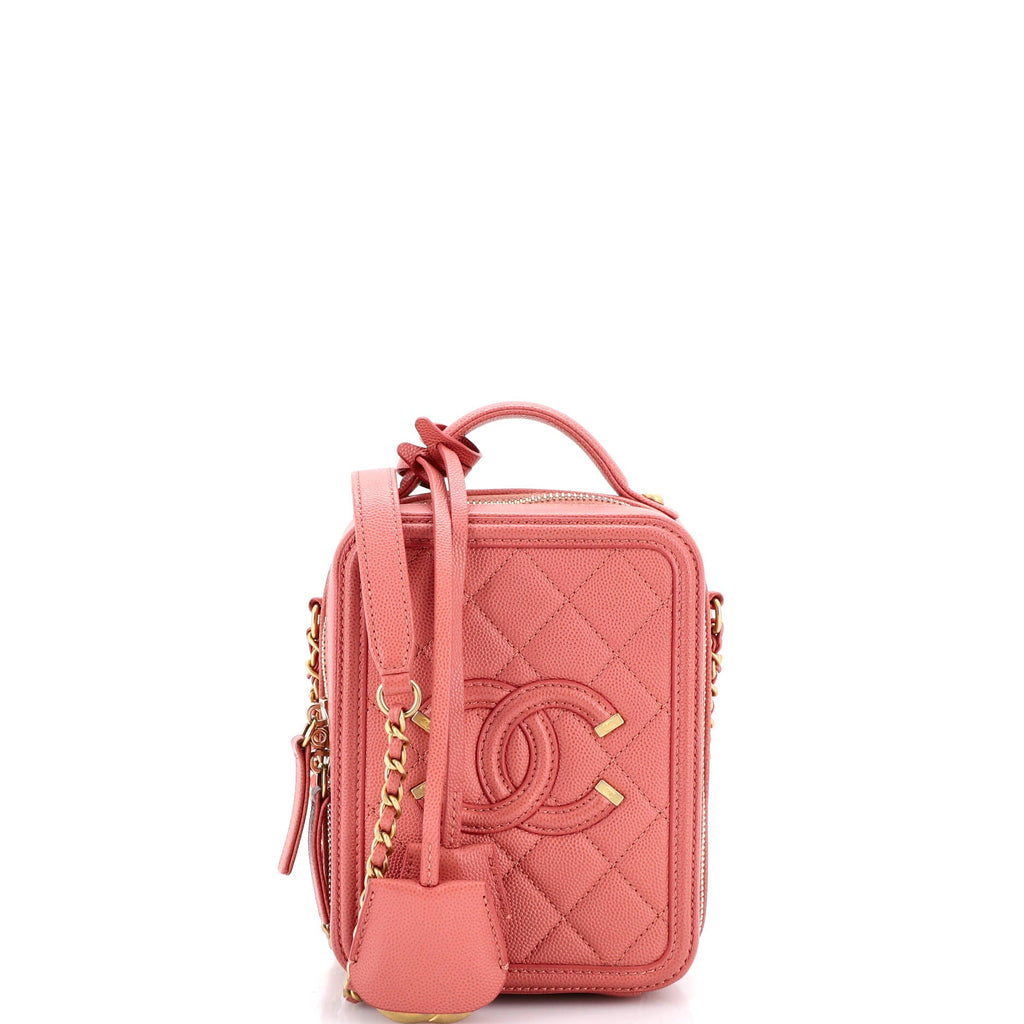 Filigree Vertical Vanity Case Quilted Caviar