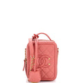 Filigree Vertical Vanity Case Quilted Caviar
