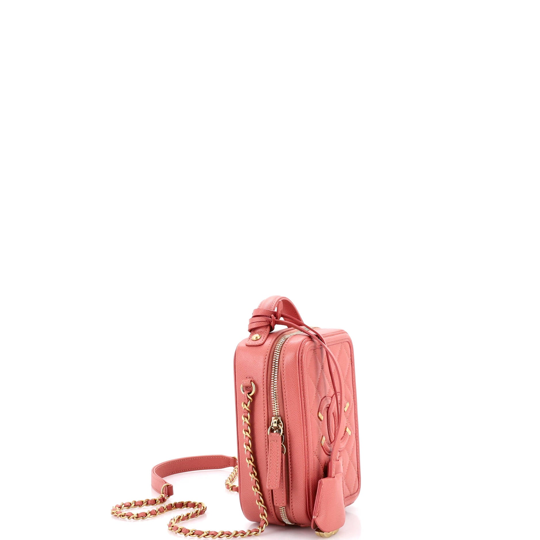 Filigree Vertical Vanity Case Quilted Caviar
