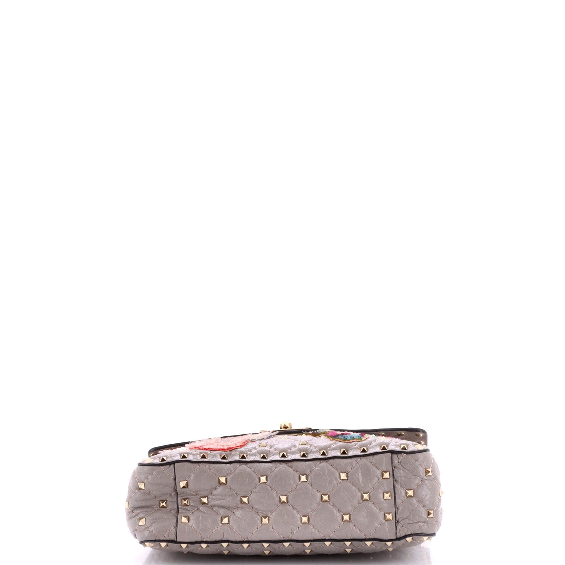 Rockstud Spike Flap Bag Sequin Embellished Quilted Leather Medium