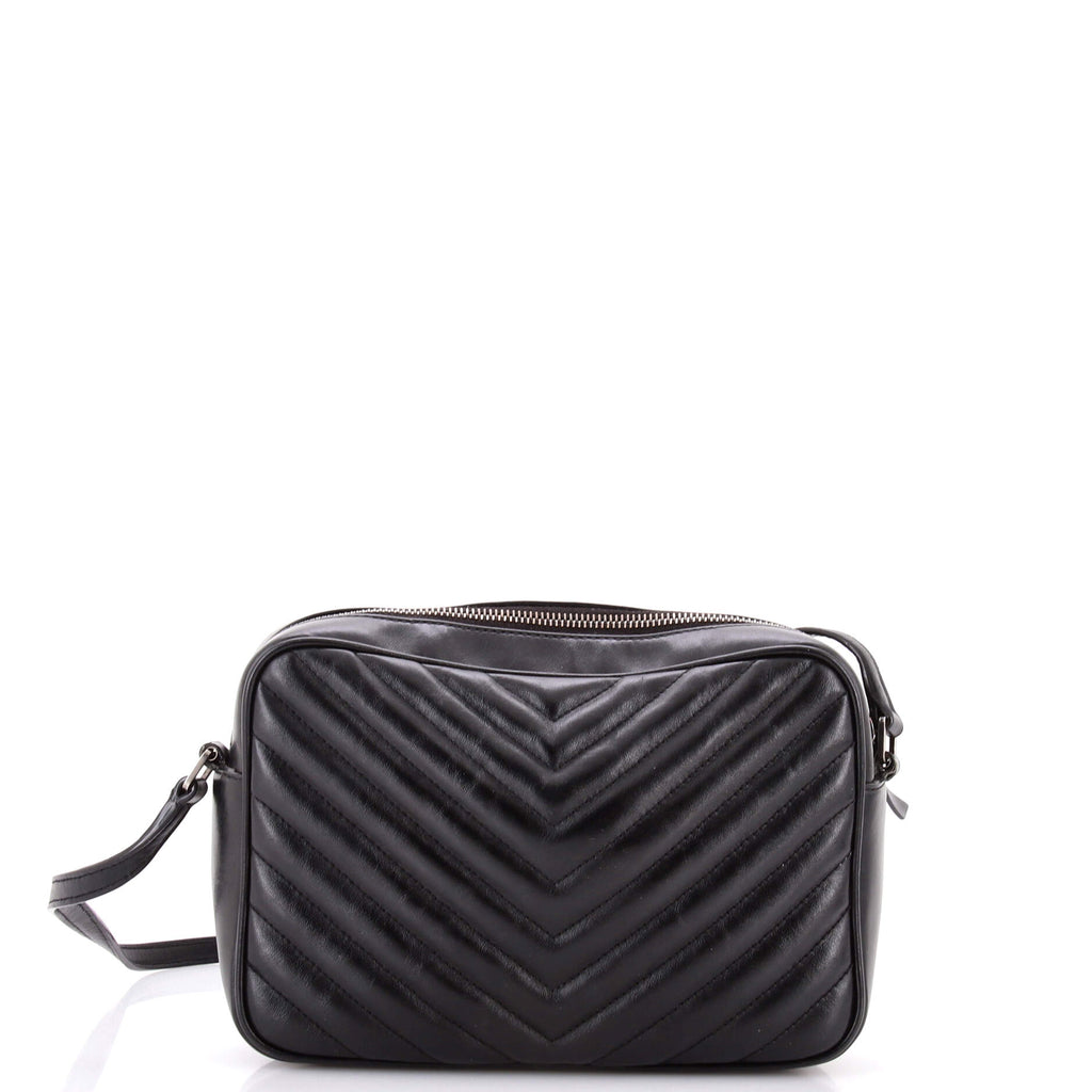 Lou Camera Bag Matelasse Chevron Leather Small