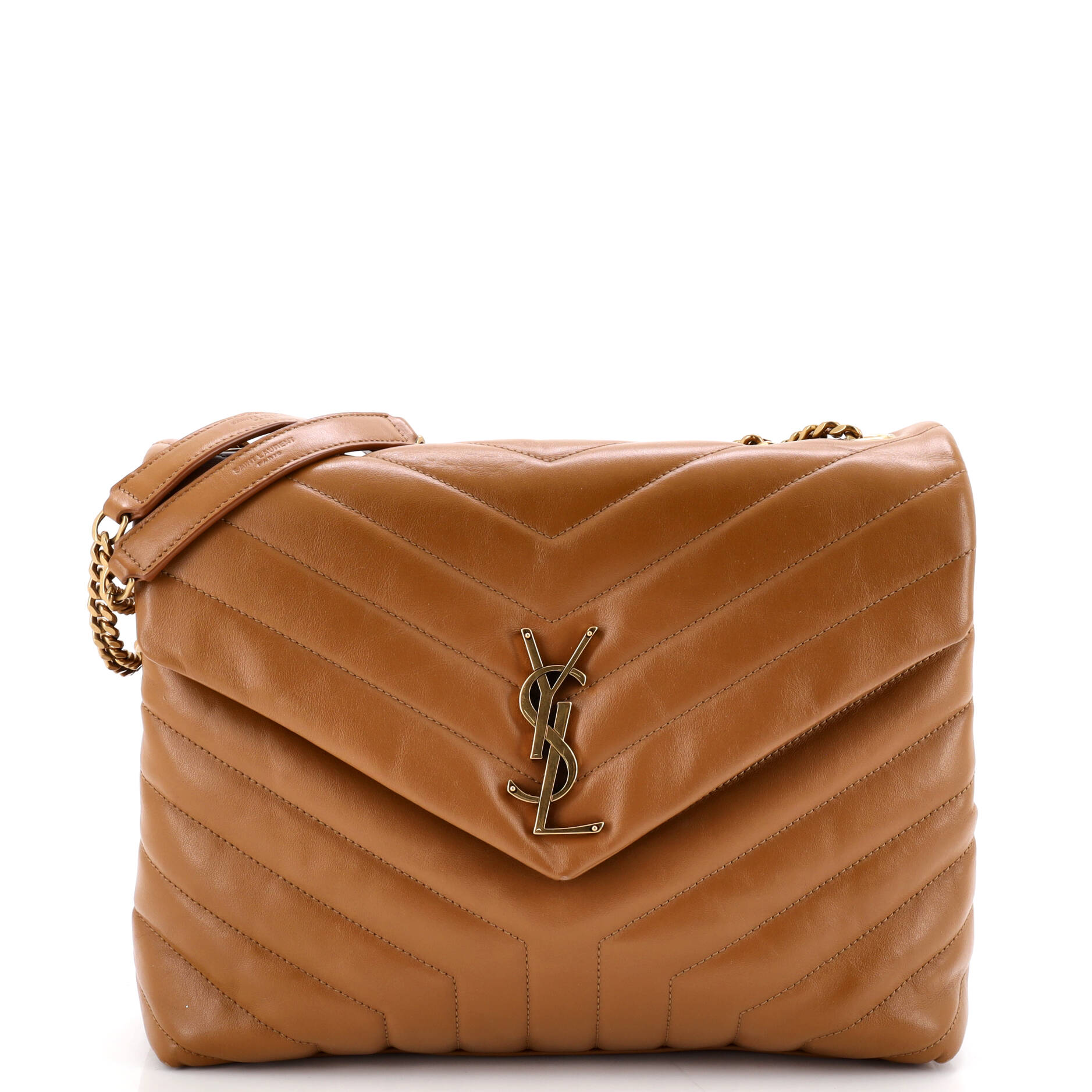 Loulou Shoulder Bag Matelasse Chevron Leather Medium