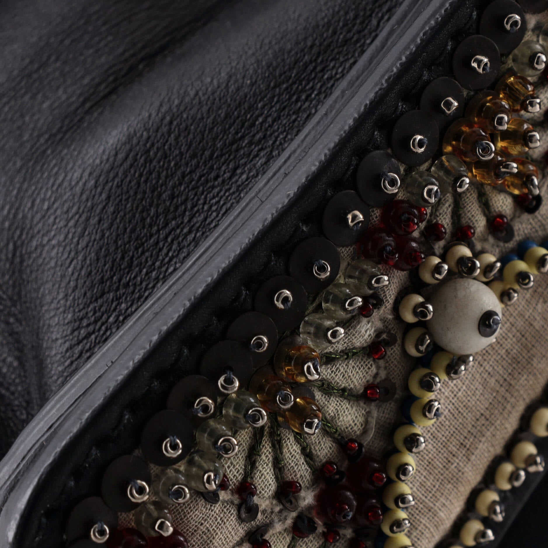 J'Adior Flap Bag Embellished Leather Medium