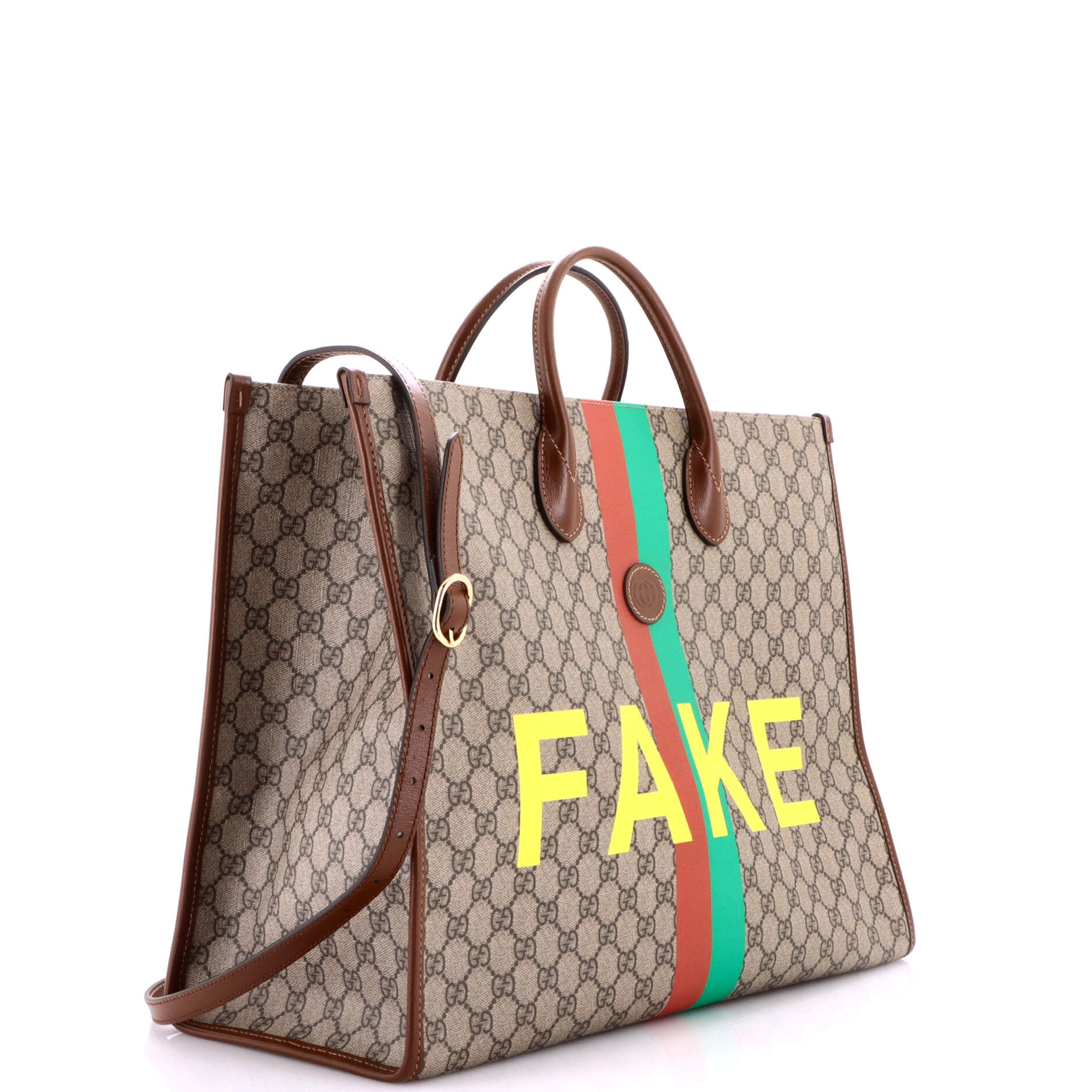 Fake/Not Convertible Open Tote Printed GG Coated Canvas Large