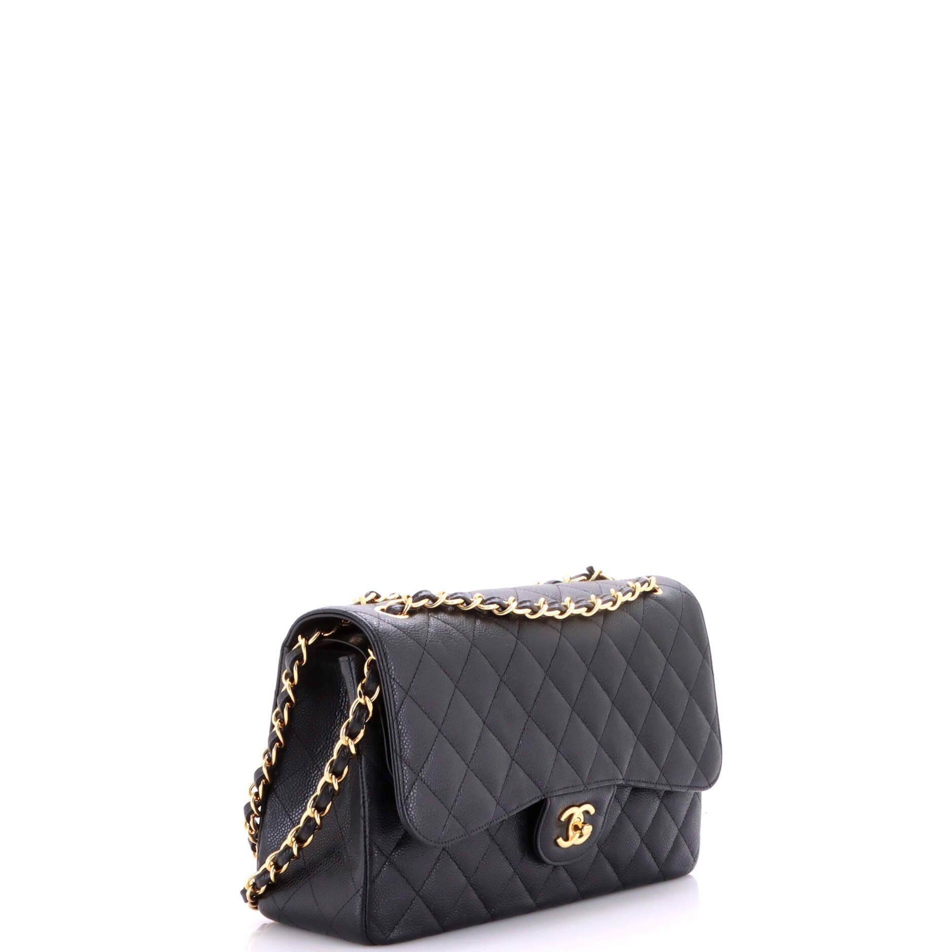 Classic Double Flap Bag Quilted Caviar Jumbo