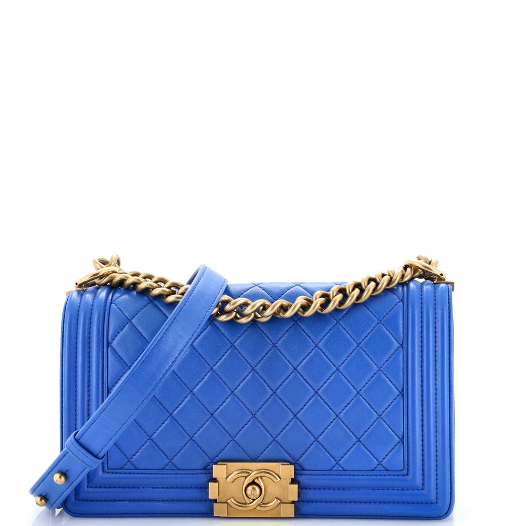 Boy Flap Bag Quilted Lambskin Old Medium