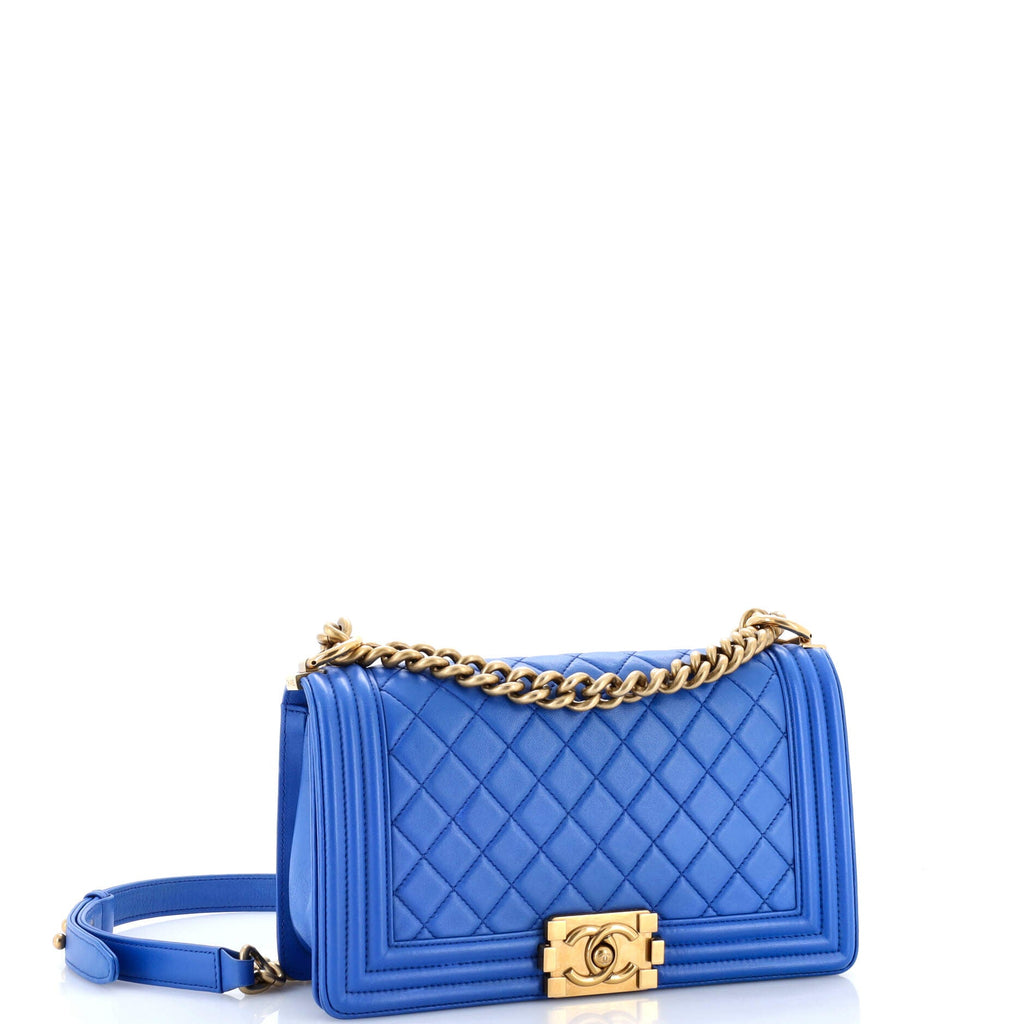 Boy Flap Bag Quilted Lambskin Old Medium