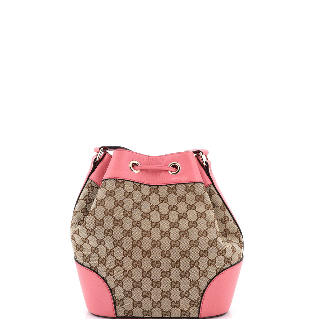 Classic Bucket Bag GG Canvas with Leather Medium