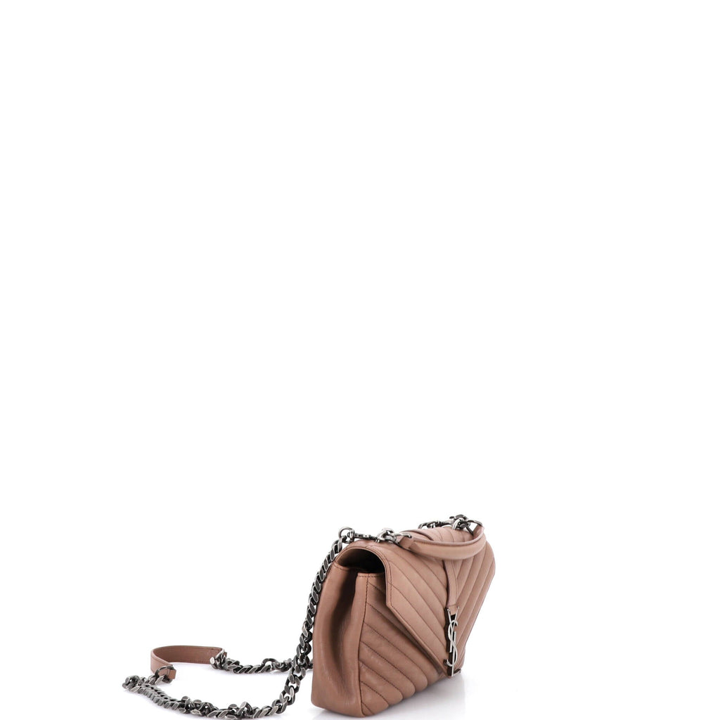 Classic Monogram College Bag Matelasse Chevron Leather Medium