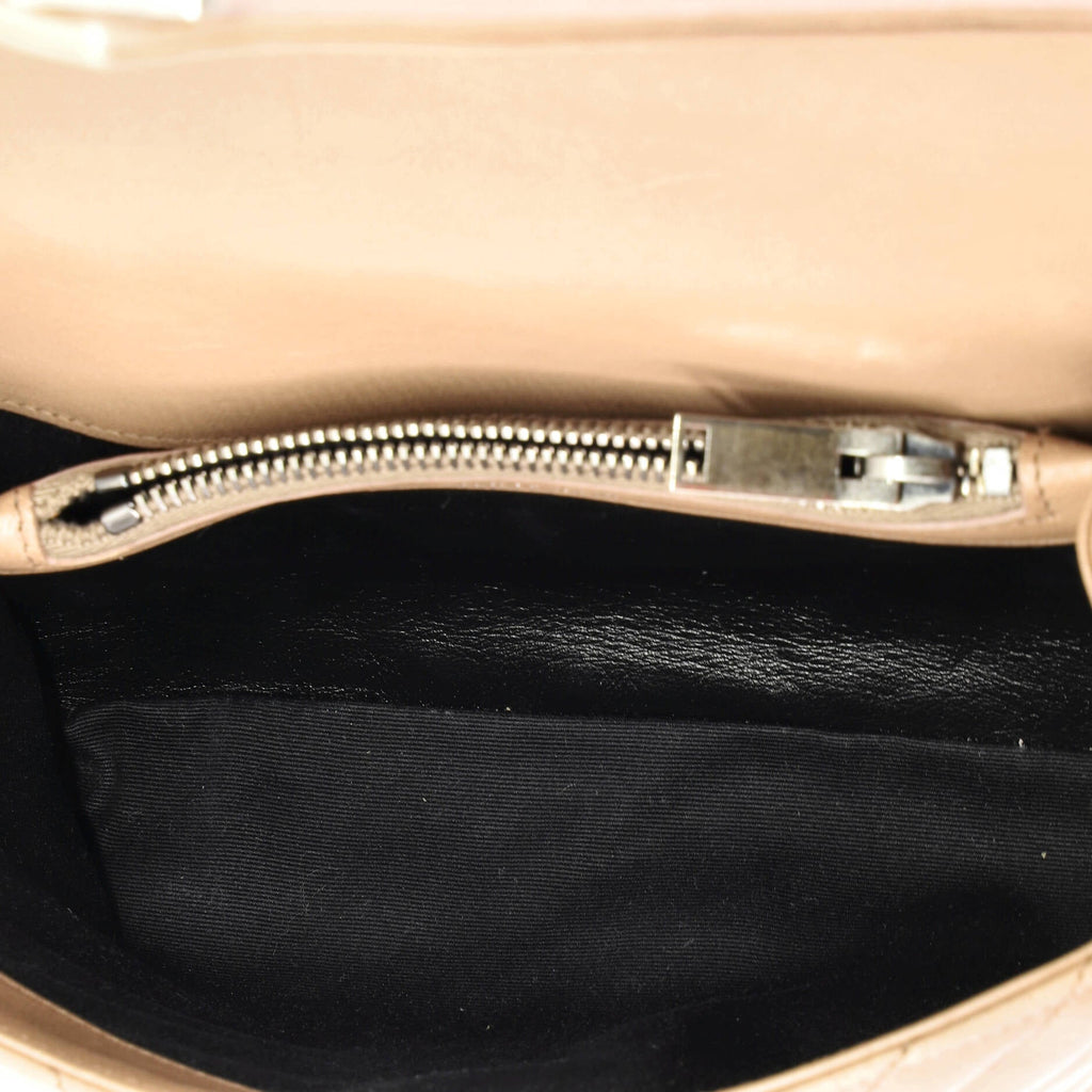 Classic Monogram College Bag Matelasse Chevron Leather Medium