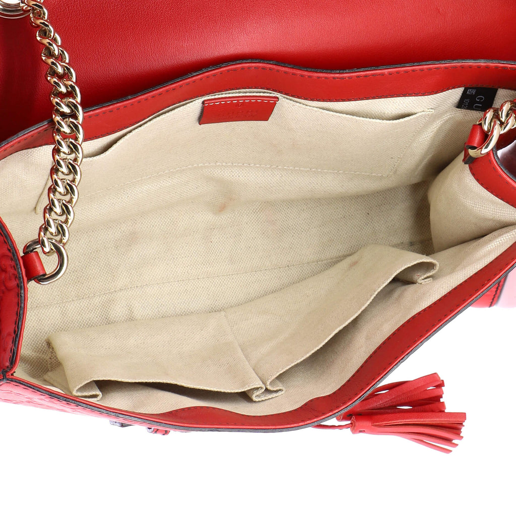 Emily Chain Flap Bag Guccissima Leather Medium