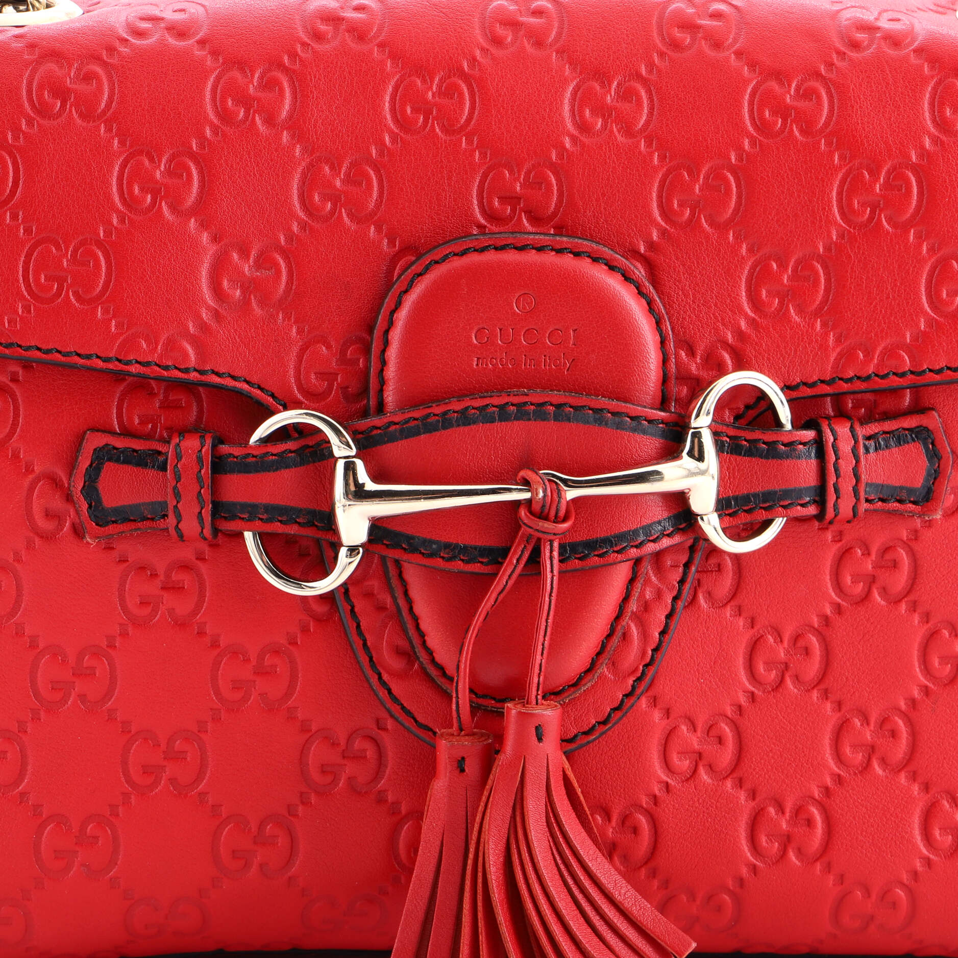 Emily Chain Flap Bag Guccissima Leather Medium