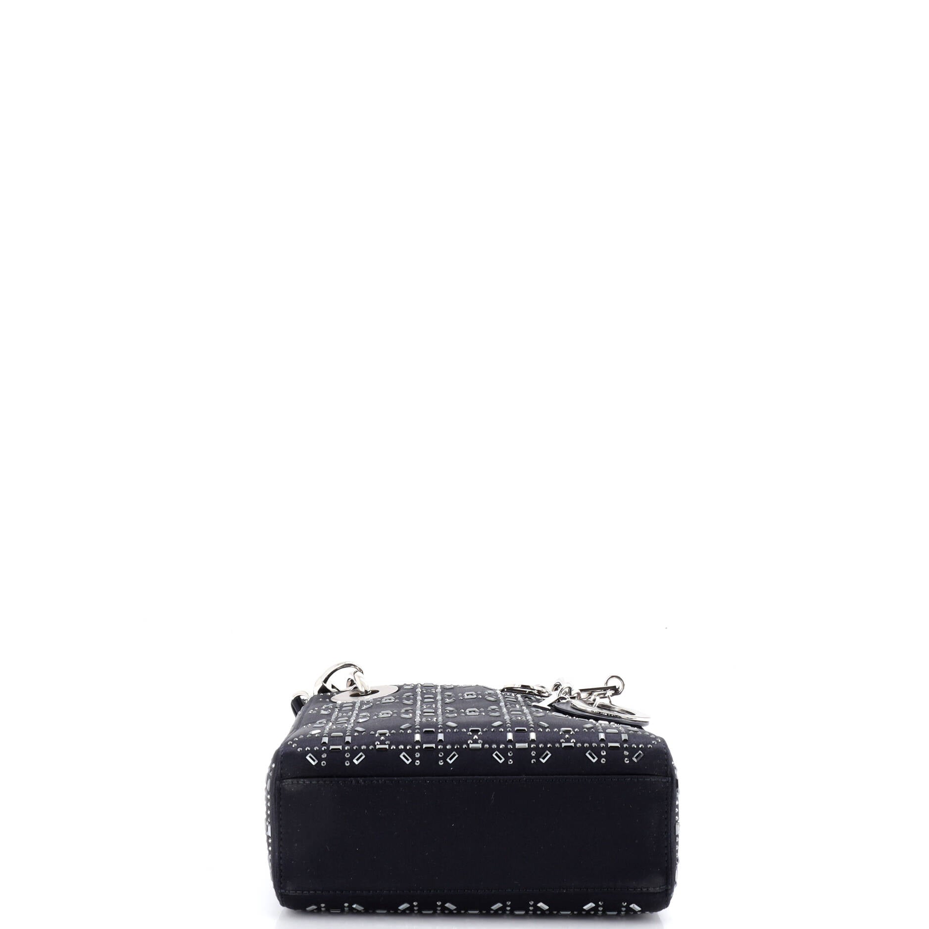 Lady Dior Bag Crystal Embellished Cannage Quilt Satin Mini