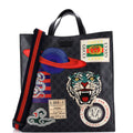 Courrier Convertible Soft Open Tote GG Coated Canvas with Applique North South