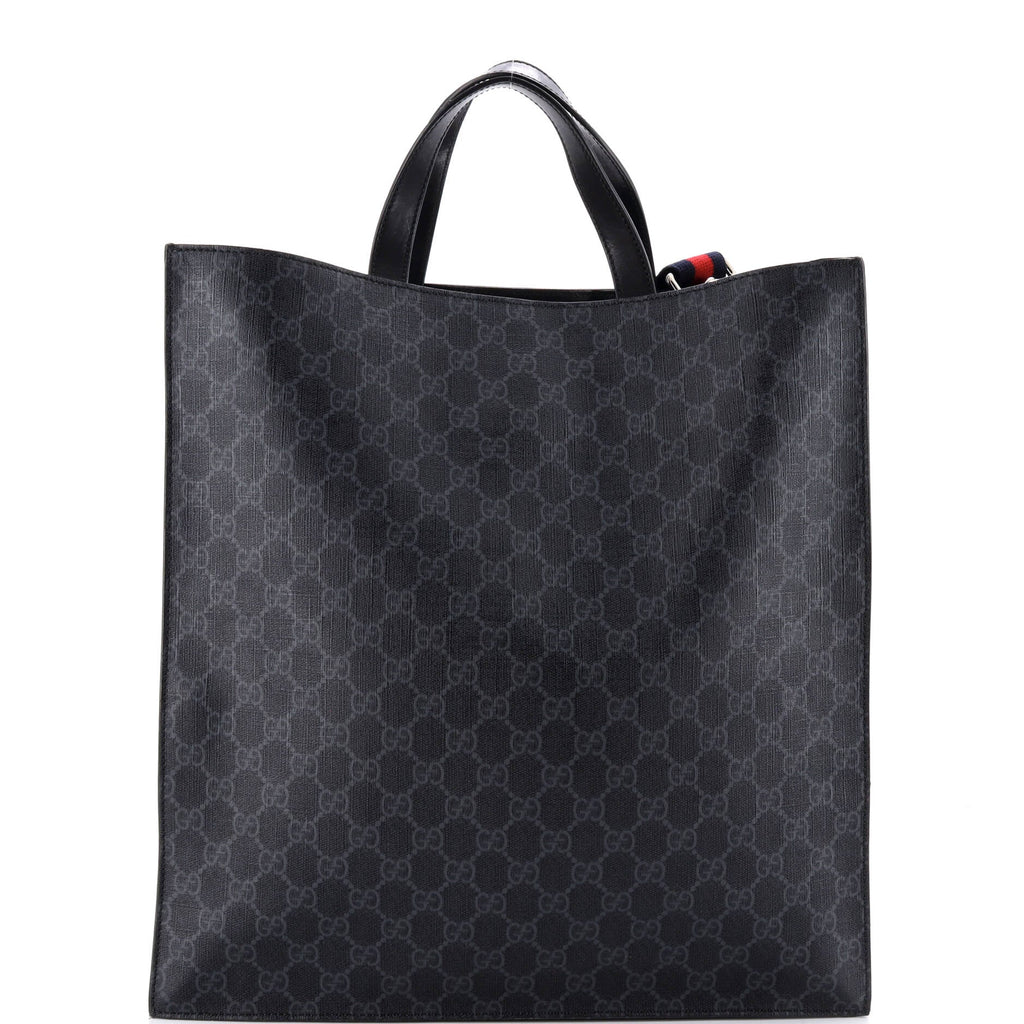 Courrier Convertible Soft Open Tote GG Coated Canvas with Applique North South