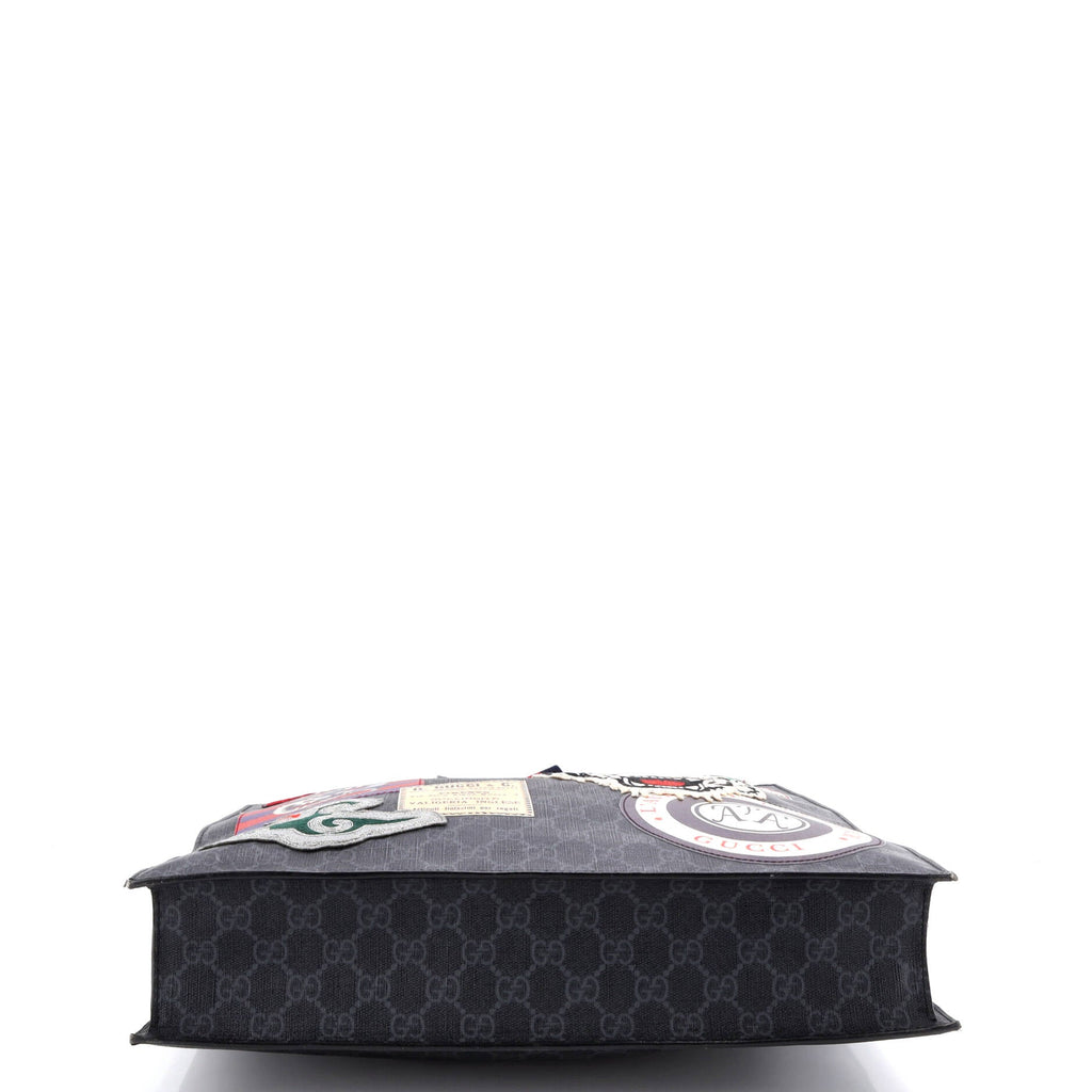 Courrier Convertible Soft Open Tote GG Coated Canvas with Applique North South