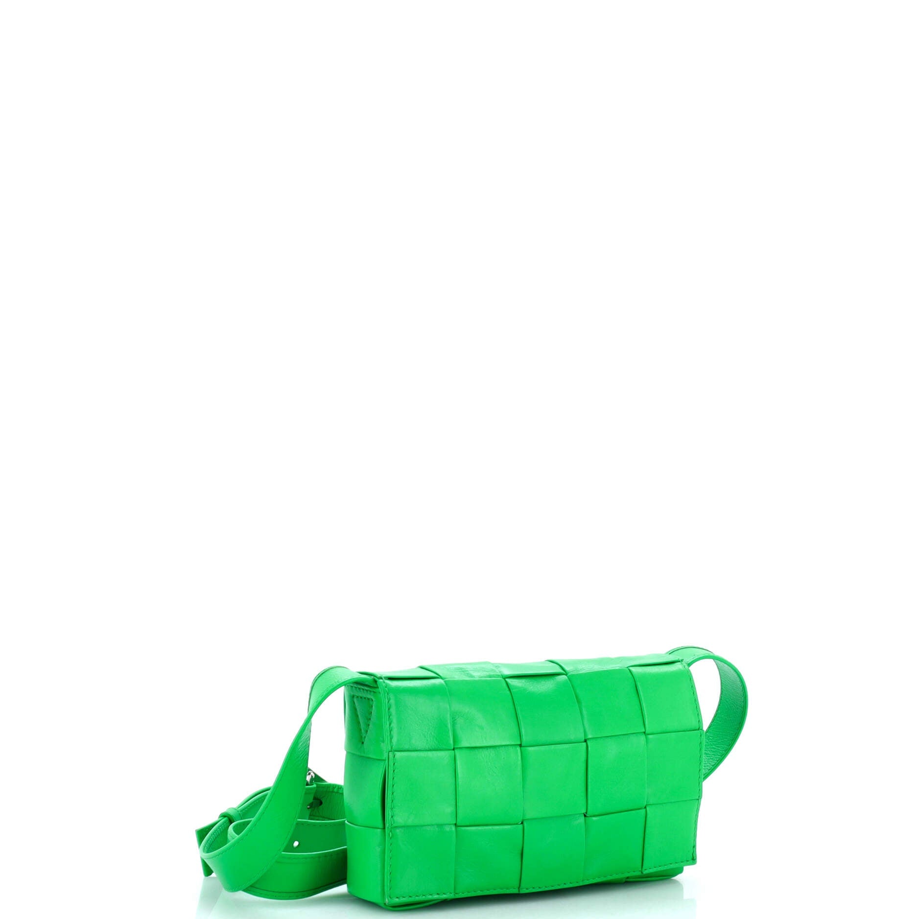 Cassette Crossbody Bag Maxi Intrecciato Leather Small