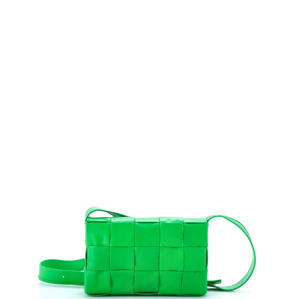 Cassette Crossbody Bag Maxi Intrecciato Leather Small