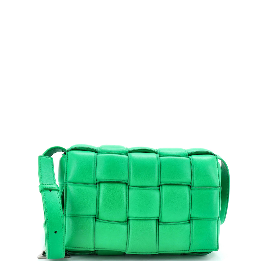 Cassette Crossbody Bag Padded Maxi Intrecciato Leather