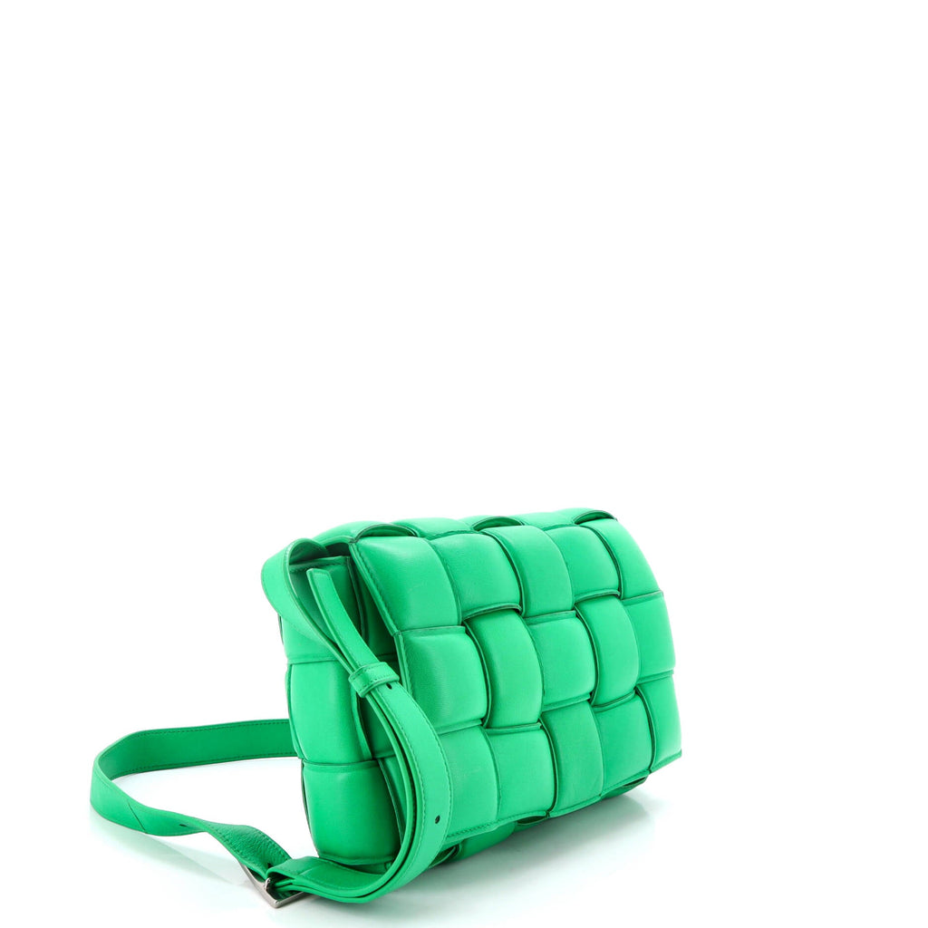 Cassette Crossbody Bag Padded Maxi Intrecciato Leather