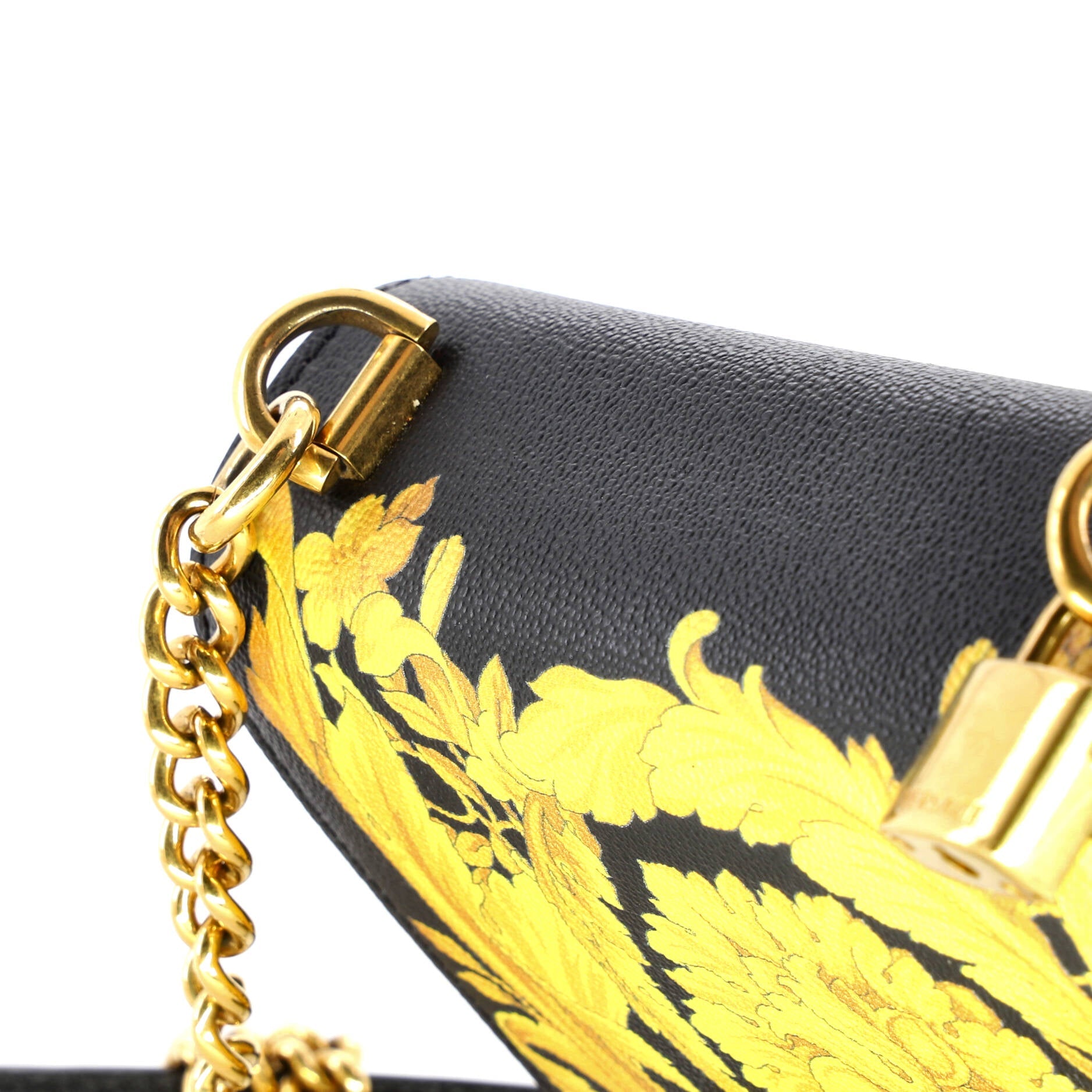Medusa Padlock Icon Flap Bag Printed Leather Small