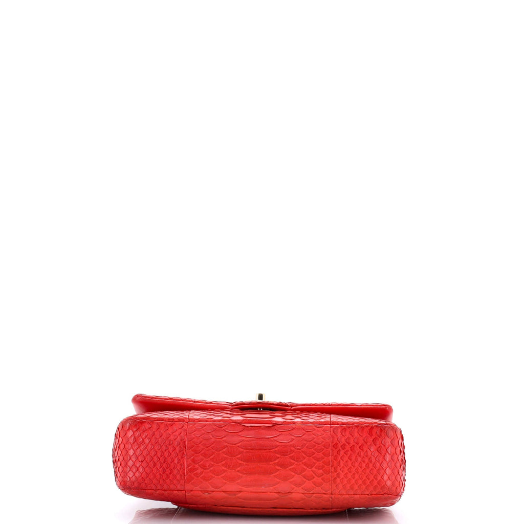 Classic Double Flap Bag Python Medium