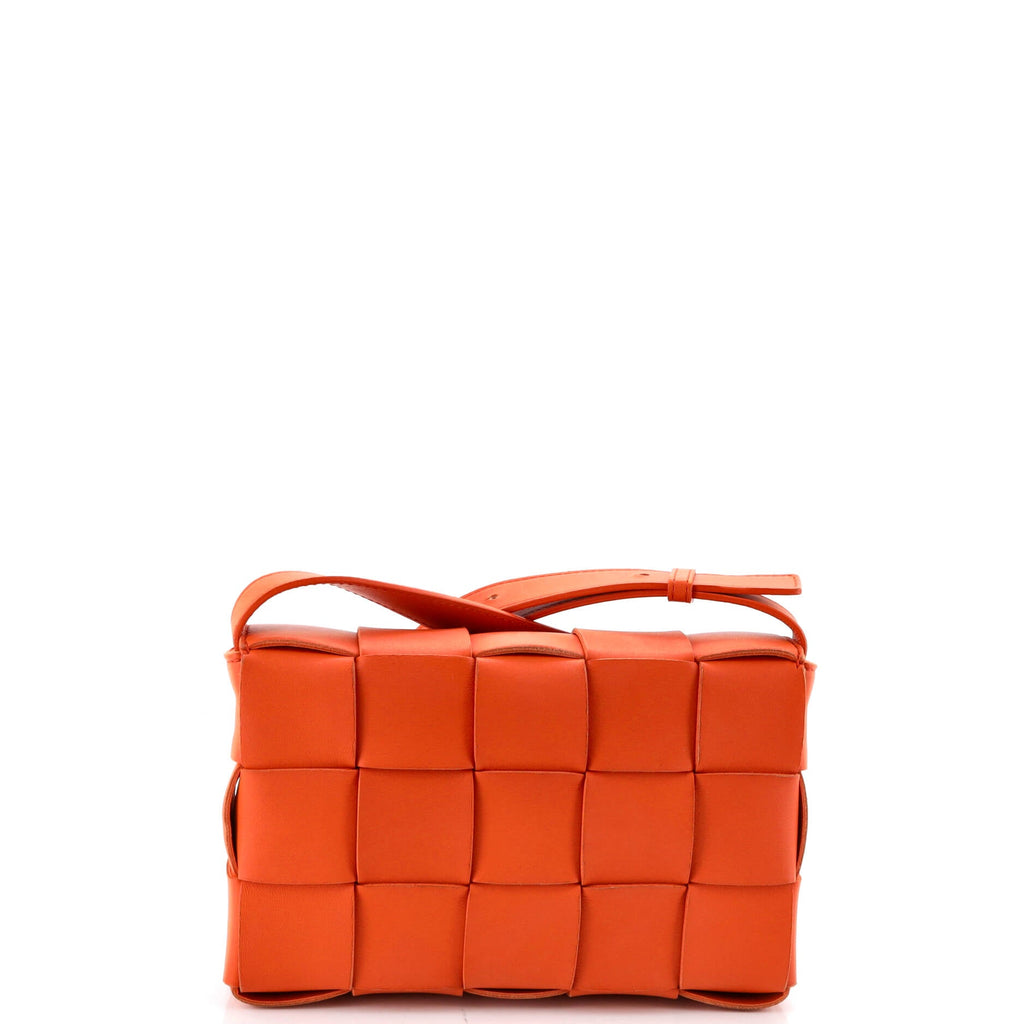 Cassette Crossbody Bag Maxi Intrecciato Leather Small