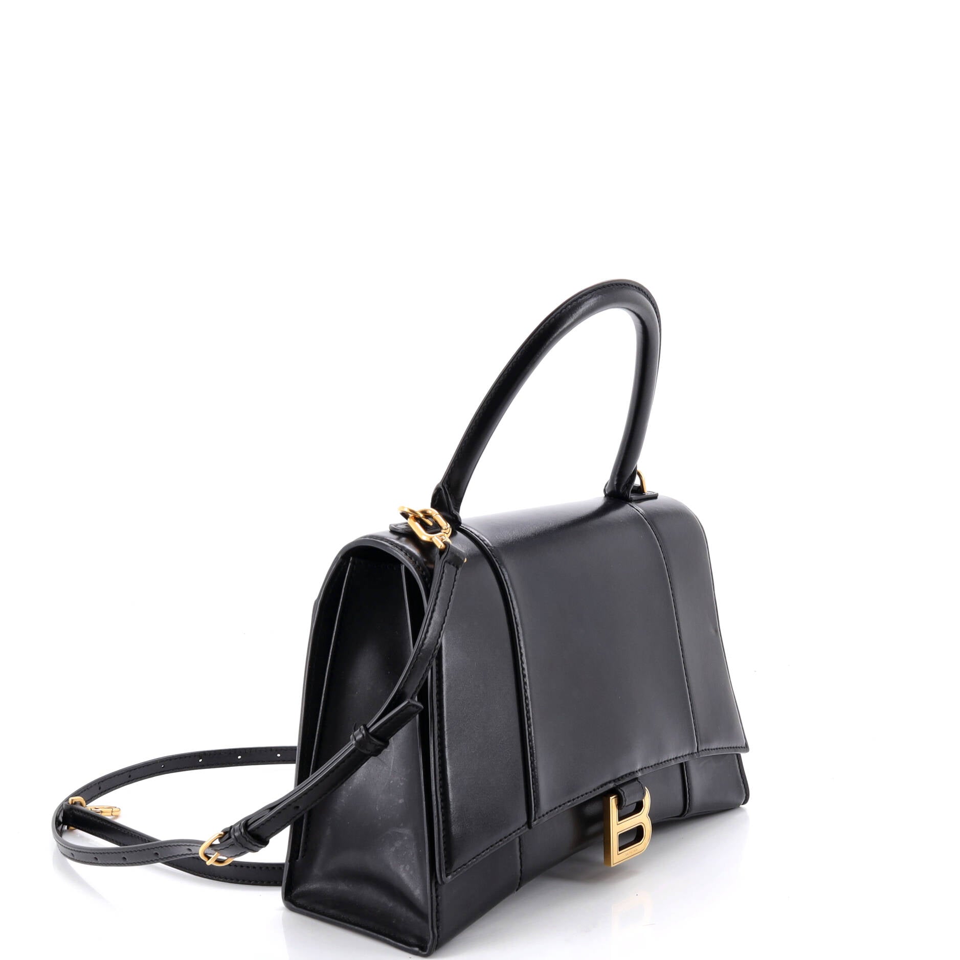 Hourglass Top Handle Bag Leather Medium