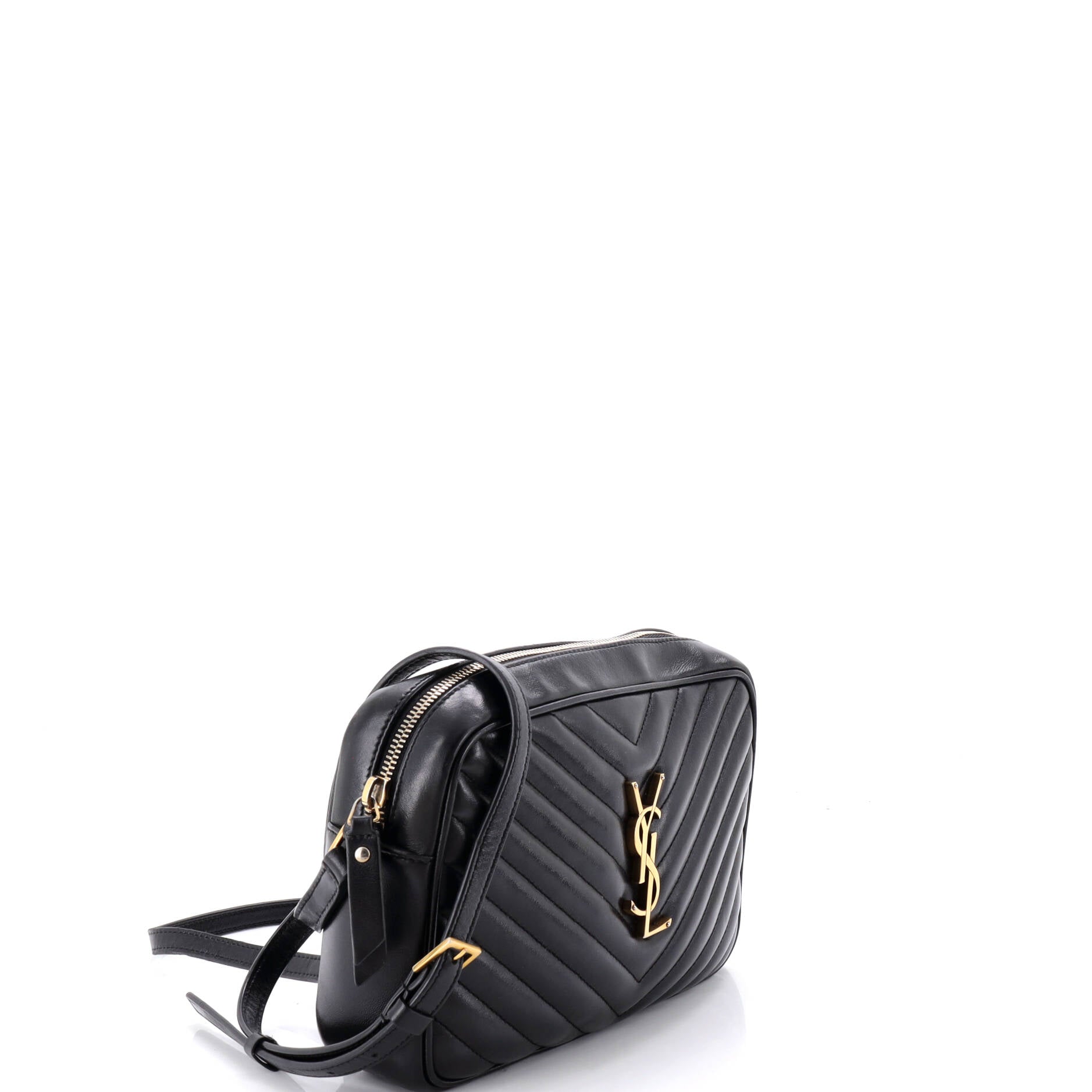 Lou Camera Bag Matelasse Chevron Leather Small