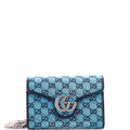 GG Marmont Chain Wallet Diagonal Quilted GG Canvas Mini