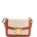 Triomphe Shoulder Bag Canvas with Leather Teen