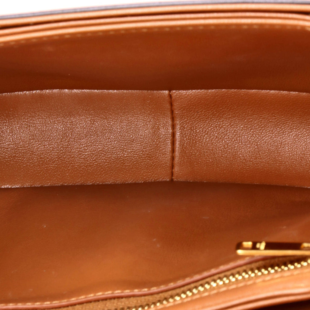 Triomphe Shoulder Bag Canvas with Leather Teen