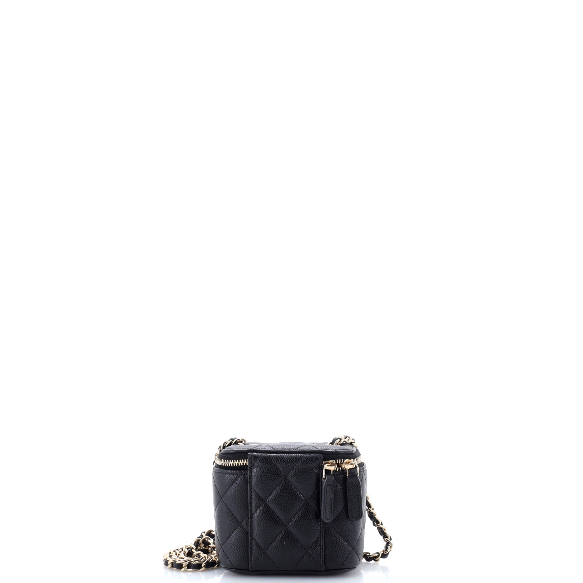 Classic Vanity Case with Chain Quilted Caviar Mini