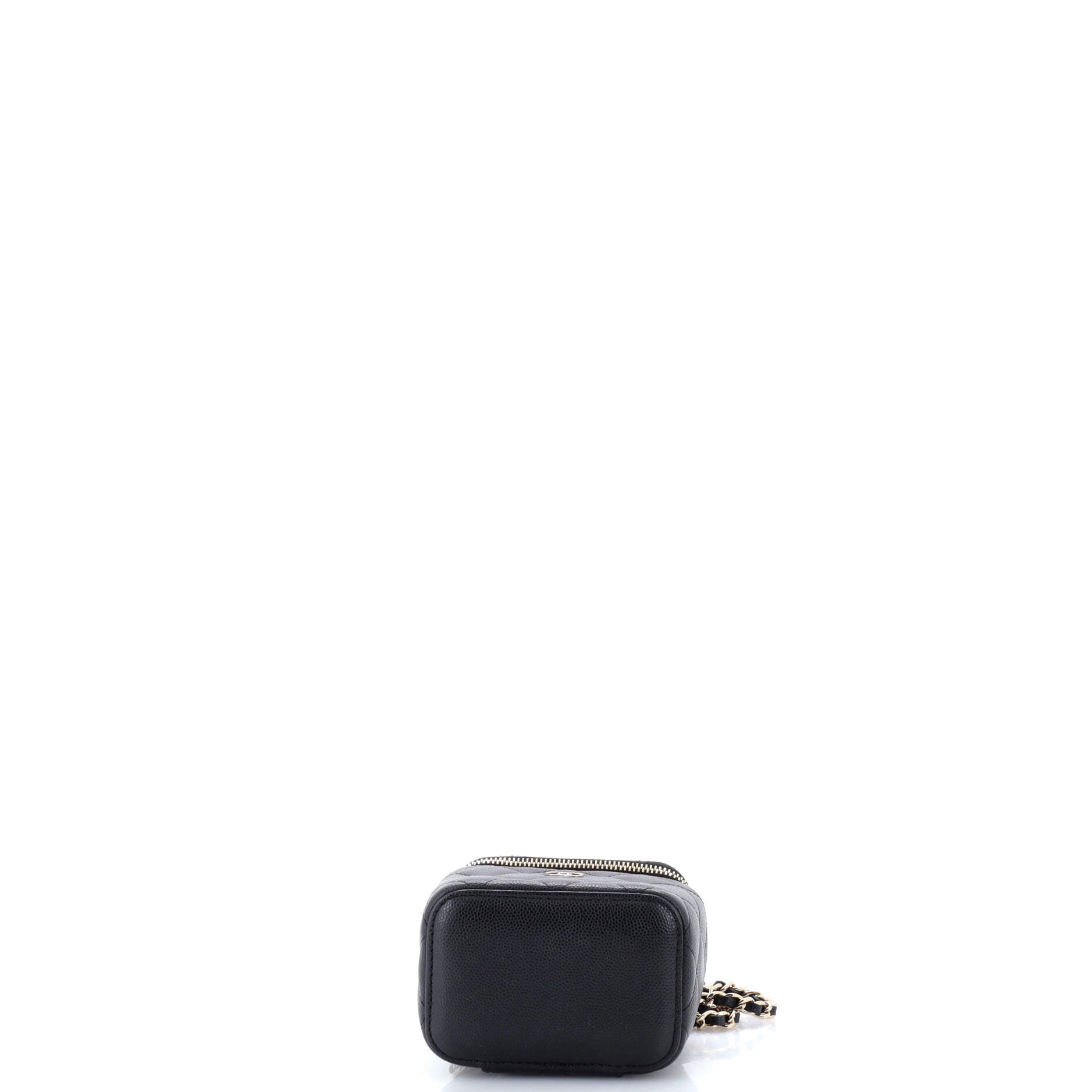 Classic Vanity Case with Chain Quilted Caviar Mini