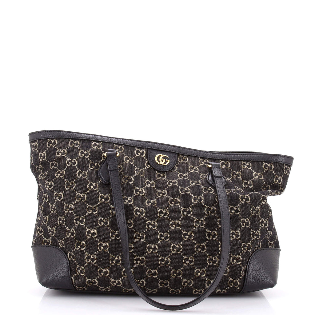Ophidia Shopping Tote GG Denim Medium