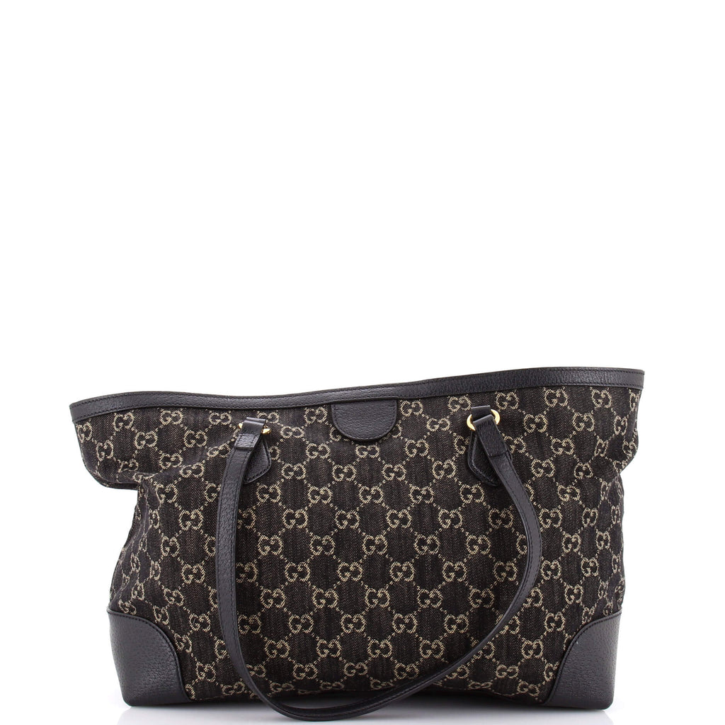 Ophidia Shopping Tote GG Denim Medium