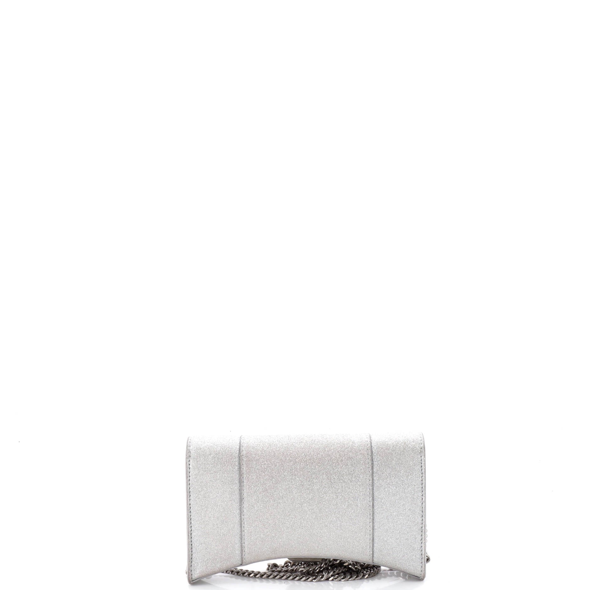 Hourglass Chain Wallet Glitter Leather