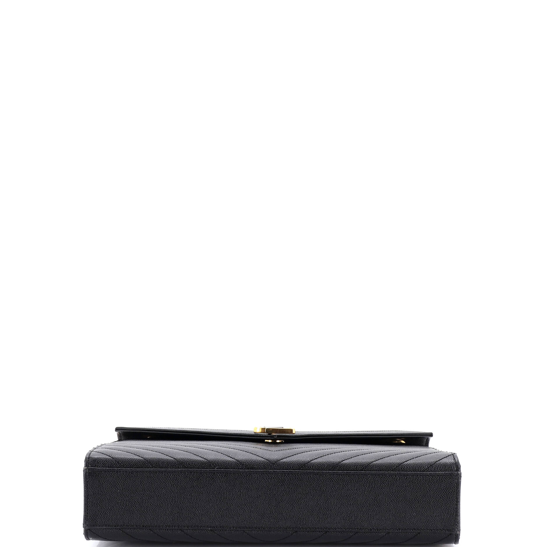 Classic Monogram Envelope Satchel Matelasse Chevron Leather Large