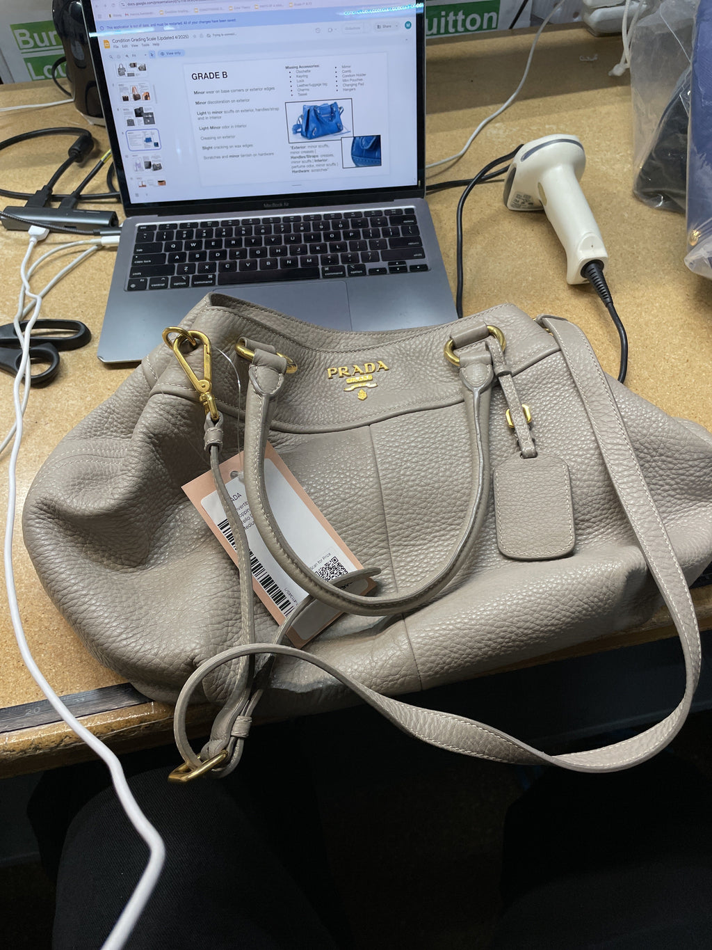 Convertible Shopping Tote Vitello Daino Small