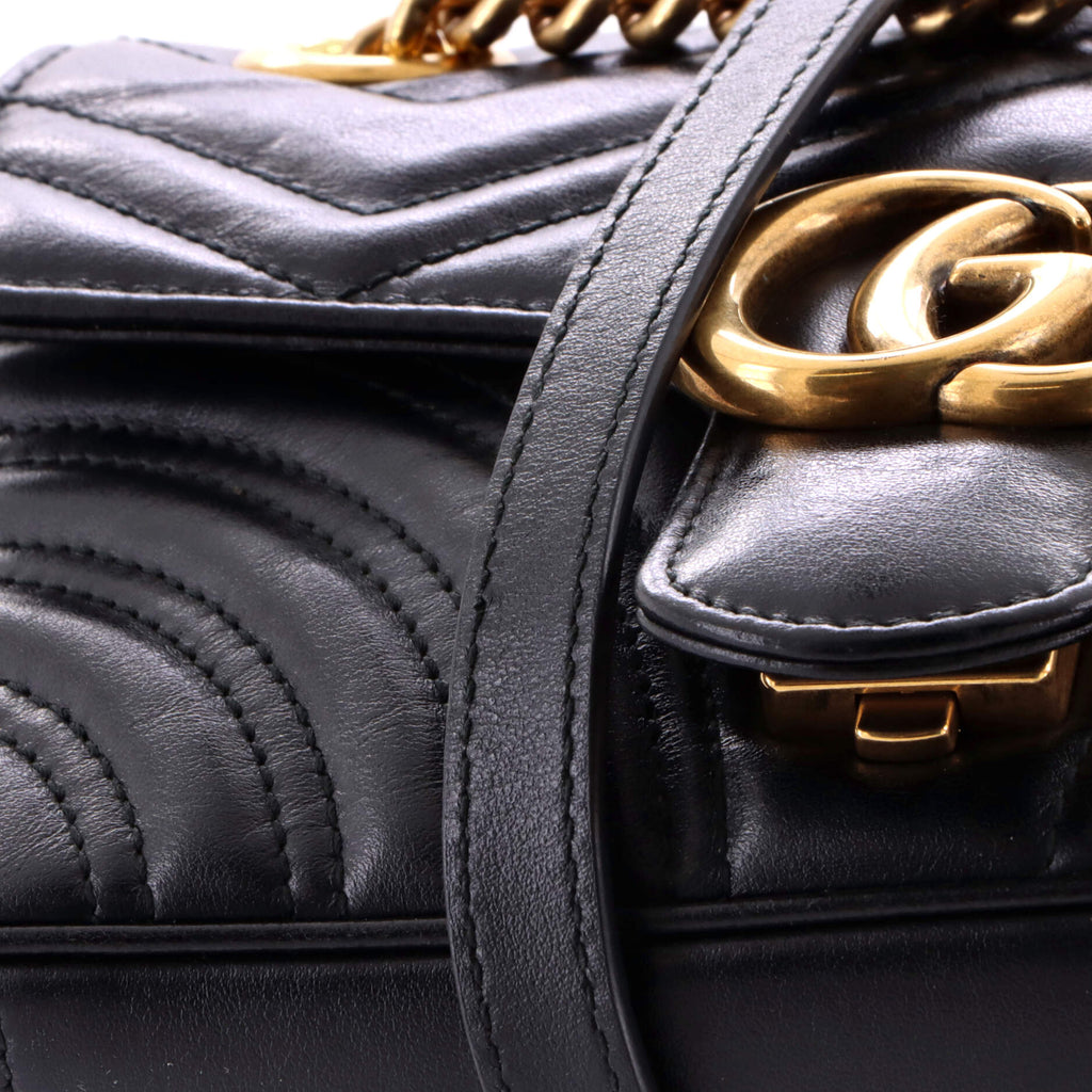 GG Marmont Flap Bag Matelasse Leather Mini