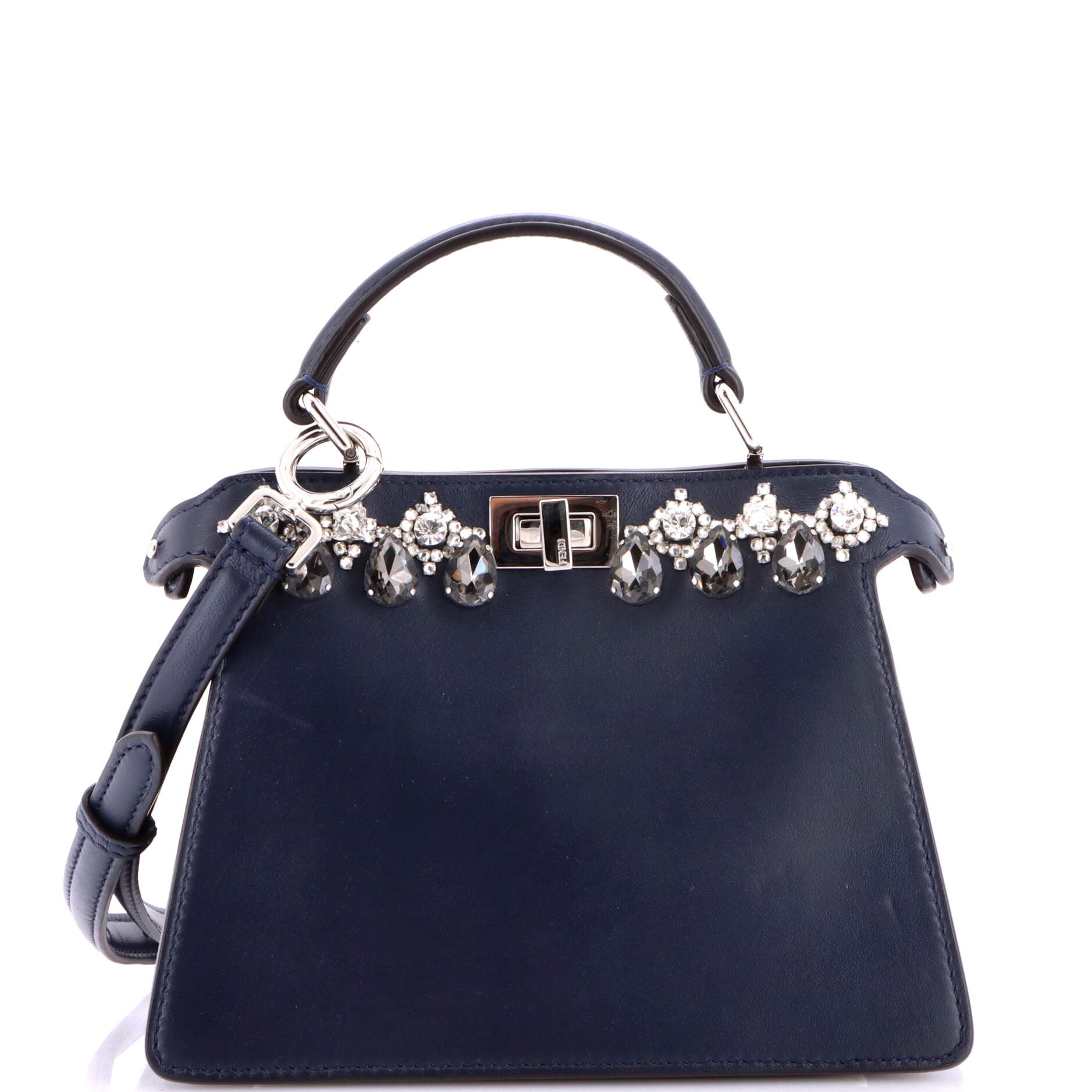 Peekaboo ISeeU Bag Crystal Embellished Leather Petite