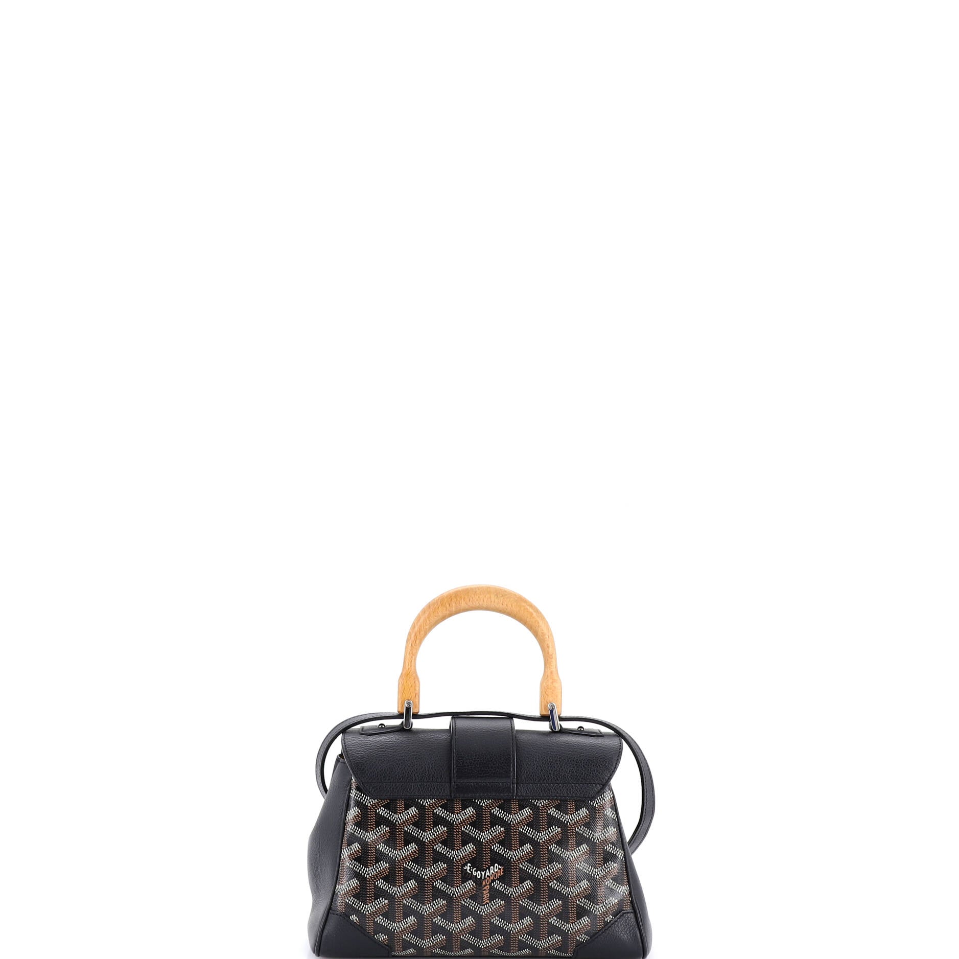 Saigon Top Handle Bag Coated Canvas with Leather Mini