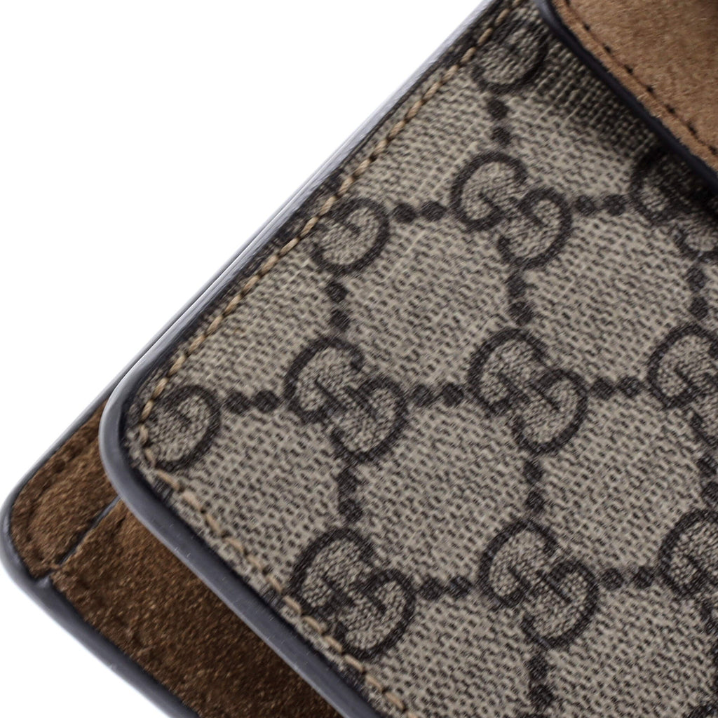 Dionysus Bag GG Coated Canvas with Crystal Embellished Metal Small