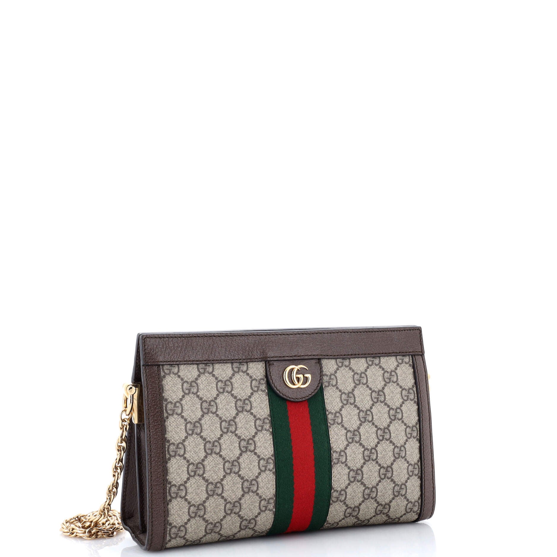 Ophidia Chain Shoulder Bag GG Coated Canvas Small