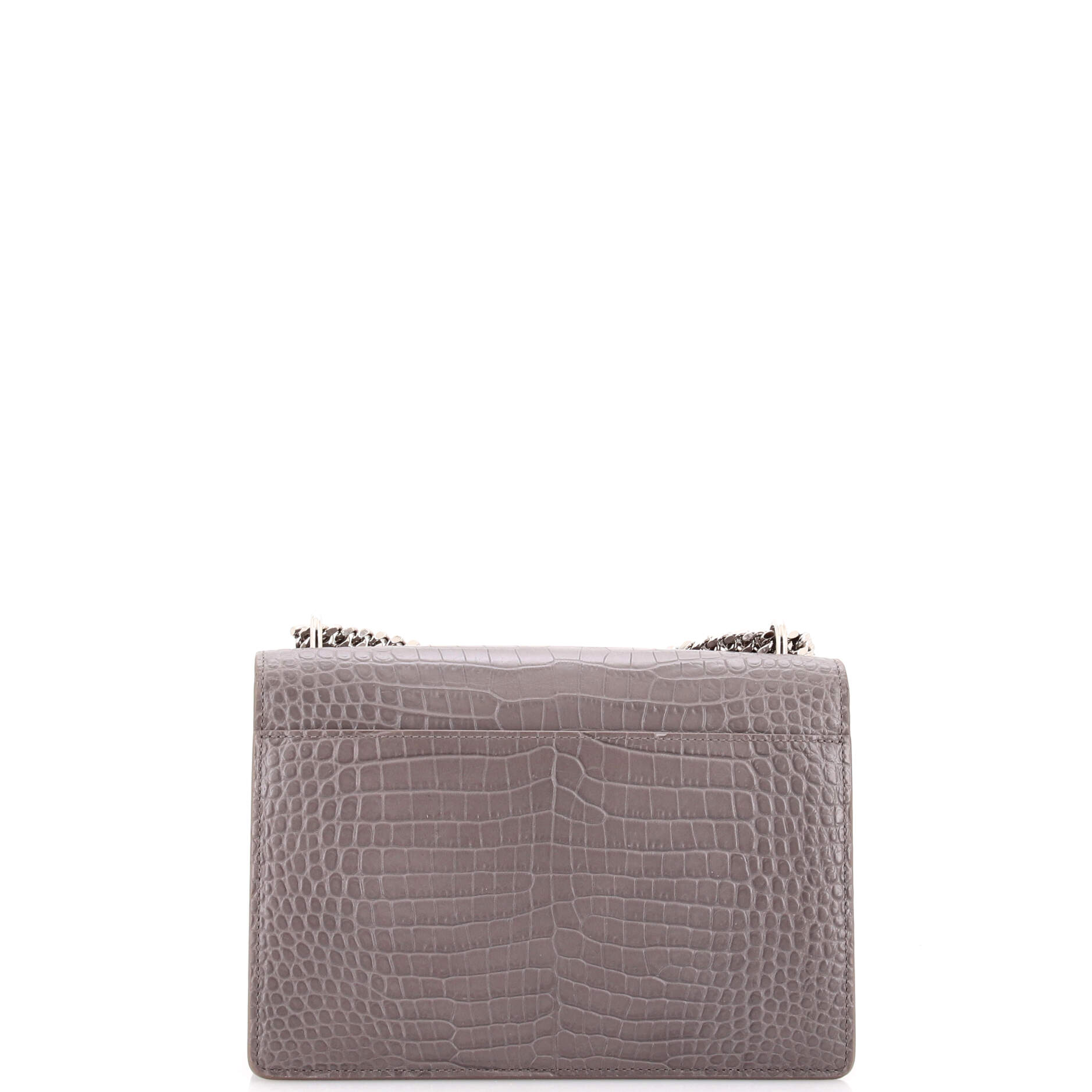 Sunset Crossbody Bag Crocodile Embossed Leather Medium