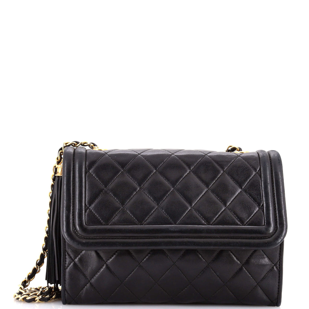 Vintage Tassel Flap Bag Quilted Lambskin Mini