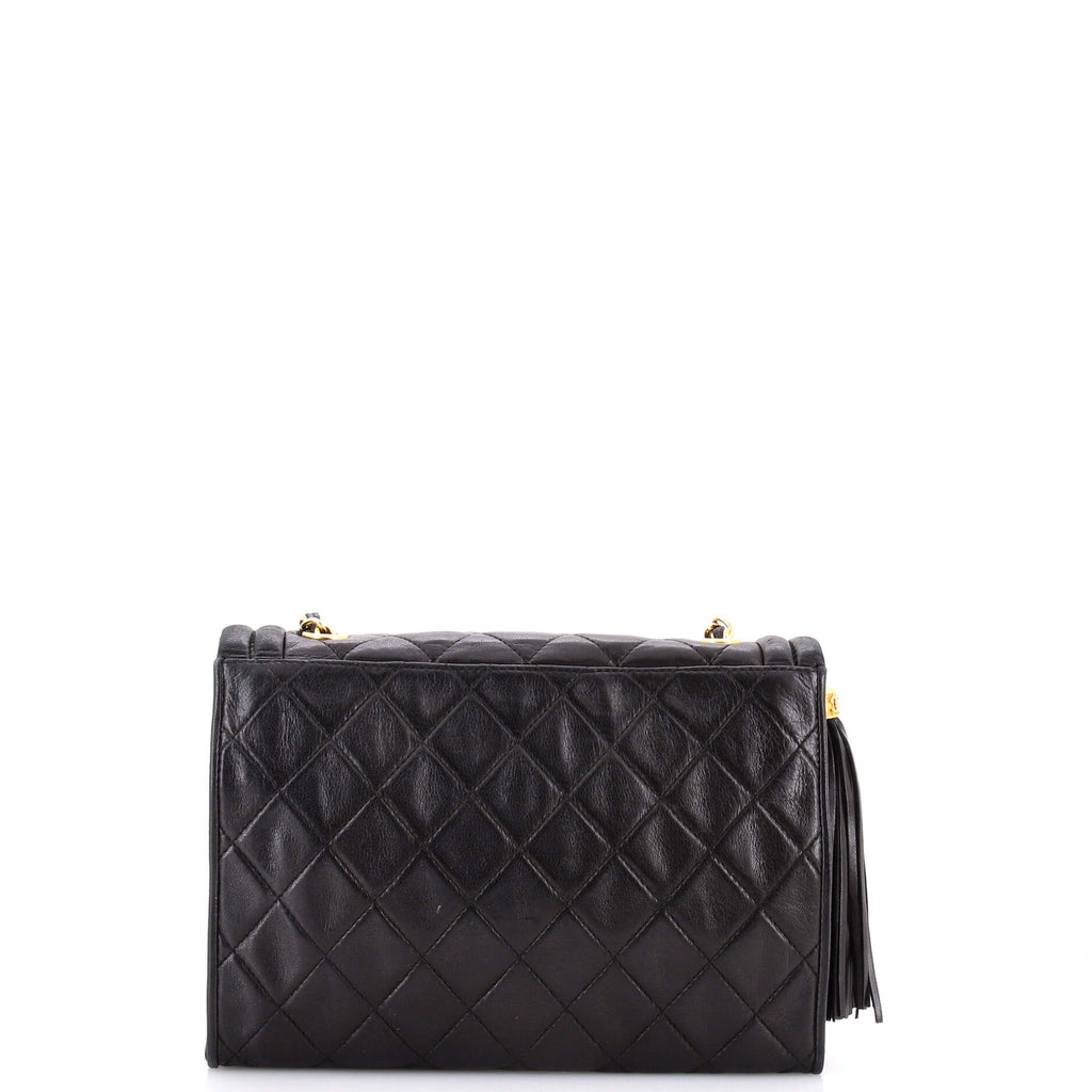 Vintage Tassel Flap Bag Quilted Lambskin Mini