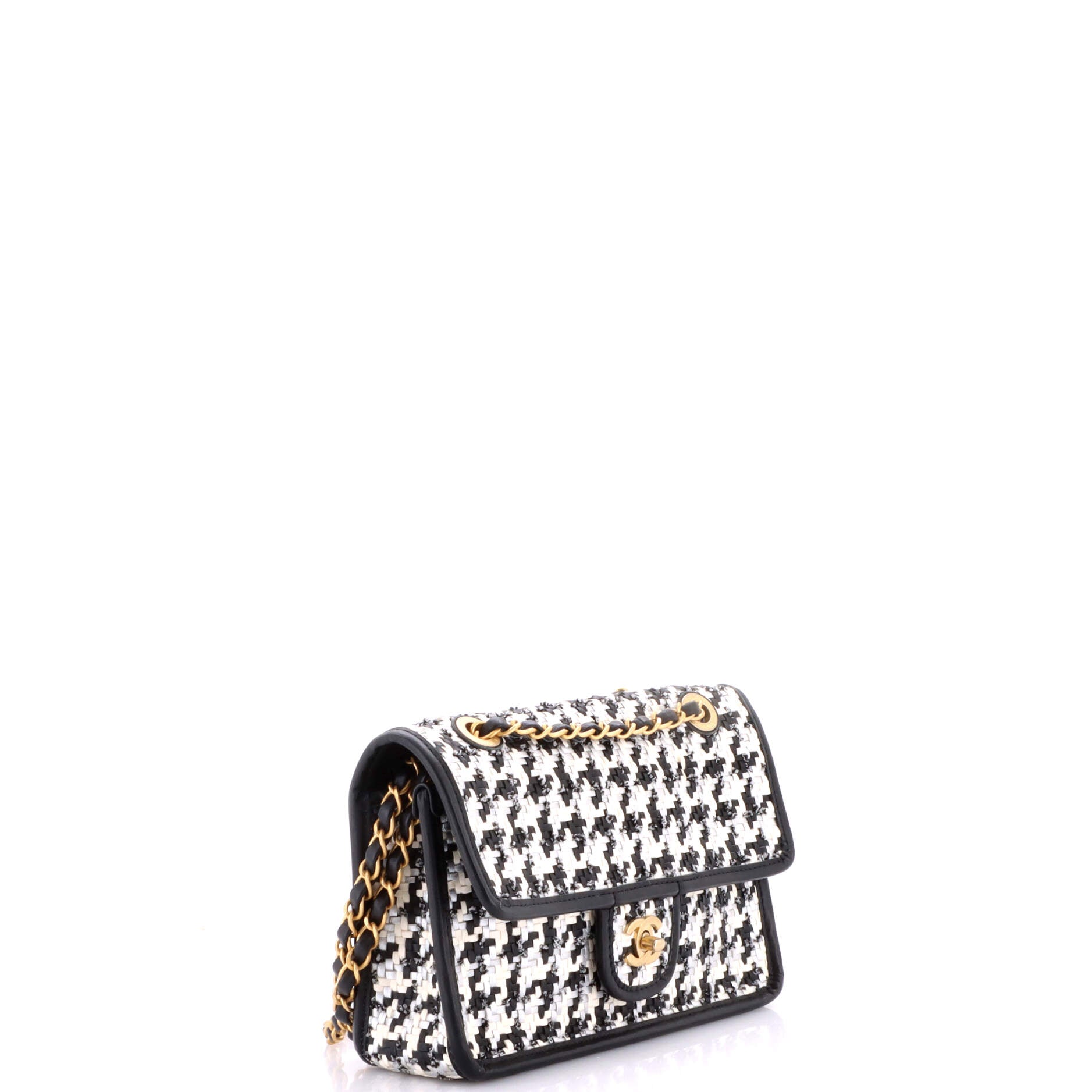 Classic Single Flap Bag Woven Lambskin and Viscose Small