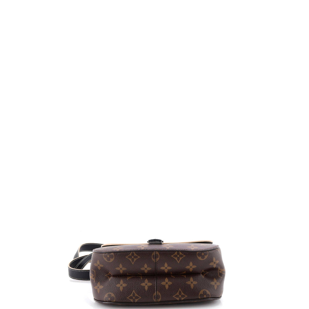 Chain It Handbag Monogram Canvas with Leather PM